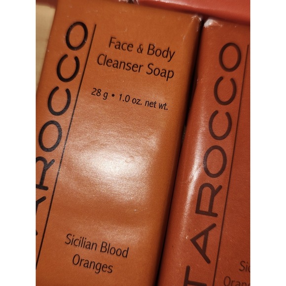 5~Tarocco Sicilian Blood Orange Travel/Guest Size Face & Body Soap Bar 1.0 Oz Ea - Picture 2 of 4